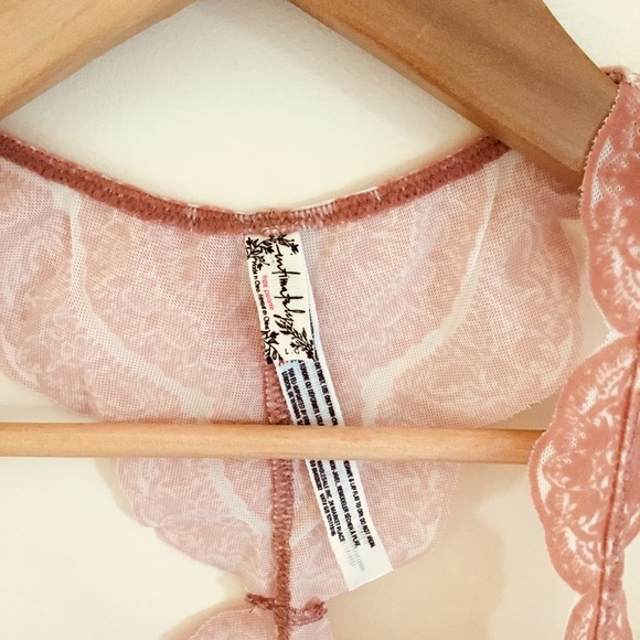 Free People Peach Bra NWT Unlined Bralette - Picture 3 of 6